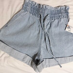 Forever 21 High Waist Light Blue Shorts